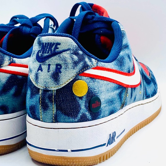 Nike Air Force 1 Low 'Acid Washed Denim' Great Condition (Size 13) - Picture 2 of 8